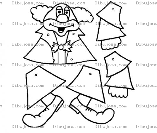 Dibujo para colorear Dibujo De Payaso Para Recortar Armar Y Colorear