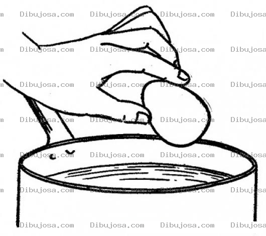 Dibujo para colorear Dibujo De Hombre Concinando Un Huevo Duro Para Colorear