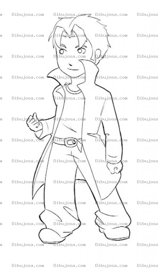 Dibujo para colorear Dibujo De Chico Con Gabardina Para Pintar Y Colorear Chico Matrix