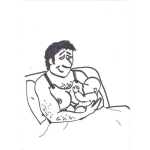 Dibujo para colorear Lactancia Paterna Dibujo De Papa Dando De Mamar A Un Bebe Para Pintar Y Colorear Leche Paterna