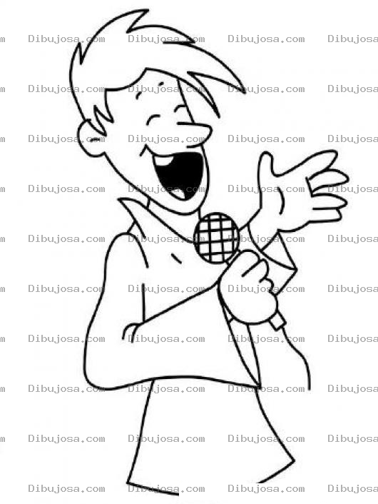 Dibujo para colorear Colorear Reportero Feliz