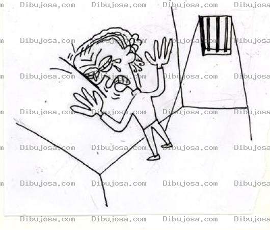Dibujo para colorear Dibujo De Preso Llorando Para Colorear
