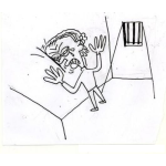 Dibujo para colorear Dibujo De Preso Llorando Para Colorear