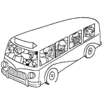 Dibujo para colorear Colorear Autobus Escolar