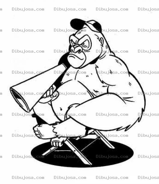 Dibujo para colorear Colorear Gorila Director De Cine