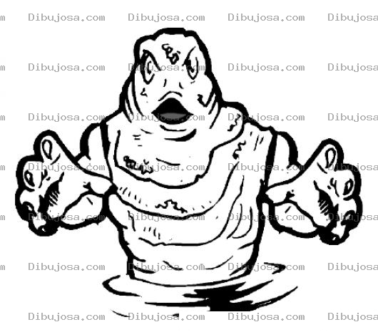 Dibujo para colorear Moustruo De Lodo Dibujo Del Monstruo Del Pantano Para Pintar Y Colorear