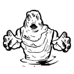 Dibujo para colorear Moustruo De Lodo Dibujo Del Monstruo Del Pantano Para Pintar Y Colorear