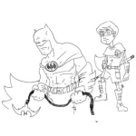 Dibujo para colorear Colorear A Batman Y Robin
