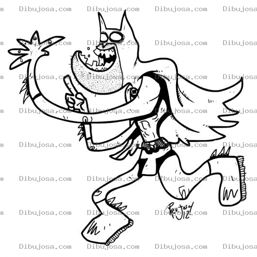 Dibujo para colorear Colorear A Batman Mutante