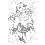 Dibujo para colorear Colorear Super Chica