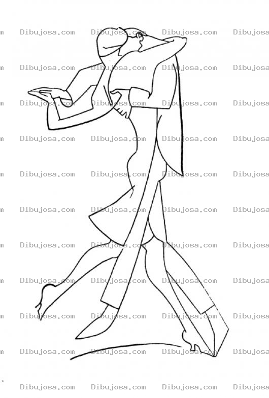 Dibujo para colorear Colorear Baile De Tango