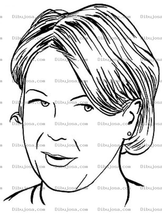 Dibujo para colorear Colorear Mujer Cincuentona