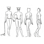 Dibujo para colorear Colorear Dibujo De Gatubela En Todos Sus Perfiles