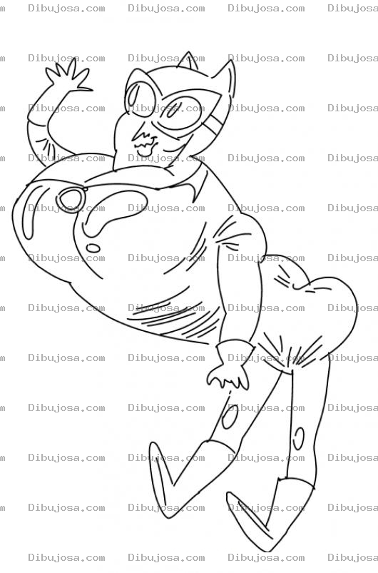 Dibujo para colorear Travesti Con Traje De Gatubela Para Pintar Y Colorear