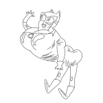 Dibujo para colorear Travesti Con Traje De Gatubela Para Pintar Y Colorear