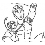 Dibujo para colorear Dibujo De Mujer Paracaidista Para Pintar Y Colorear