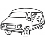 Dibujo para colorear Colorear Ambulancia