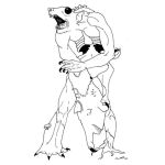 Dibujo para colorear Antebrazon Hinchado De Moustruo Para Pintar Y Colorear