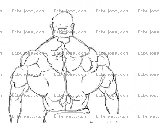 Dibujo para colorear Musculos De La Espalda De Un Fisiculturista Para Pintar Y Colorear Una Espaldota