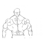 Dibujo para colorear Musculos De La Espalda De Un Fisiculturista Para Pintar Y Colorear Una Espaldota