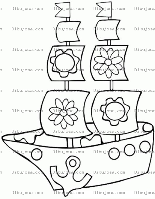 Dibujo para colorear Colorear Barco De Mujer