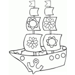 Dibujo para colorear Colorear Barco De Mujer