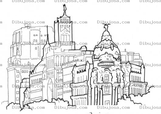 Dibujo para colorear Colorear Ciudad De Madrid
