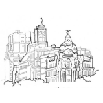 Dibujo para colorear Colorear Ciudad De Madrid