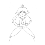 Dibujo para colorear Colorear Princesa Triste