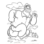 Dibujo para colorear Colorear A Brutus Corriendo