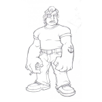 Dibujo para colorear Dibujo De Hombre Con Antebrazos De Popeye Para Pintar Y Colorear Antebrazos Grandes