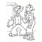 Dibujo para colorear Colorear A Popeye Y Olivia
