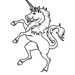Dibujo para colorear Colorear Unicornio Parado En Dos Patas