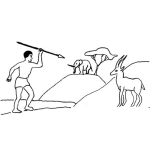 Dibujo para colorear Colorear Cazador Con Lanza