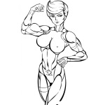 Dibujo para colorear Colorear Mujer De Acero