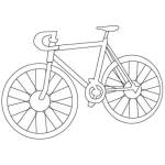 Dibujo para colorear Colorear Bicicleta