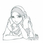 Dibujo para colorear Colorear Mujer Arabe Bonita