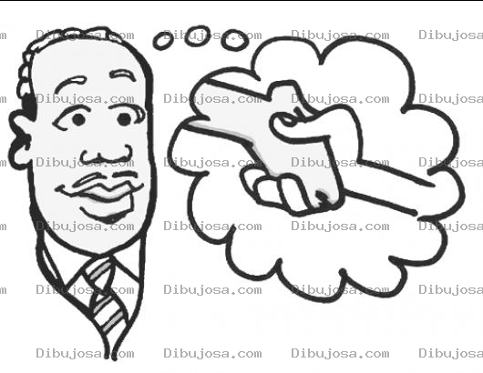 Dibujo para colorear Colorear Negrito Pensando En Hacer Las Paces