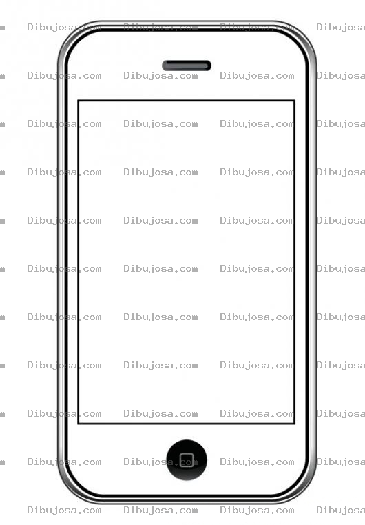 Dibujo para colorear Dibujo de un Iphone para pintar y colorear