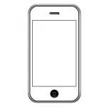Dibujo para colorear Dibujo de un Iphone para pintar y colorear