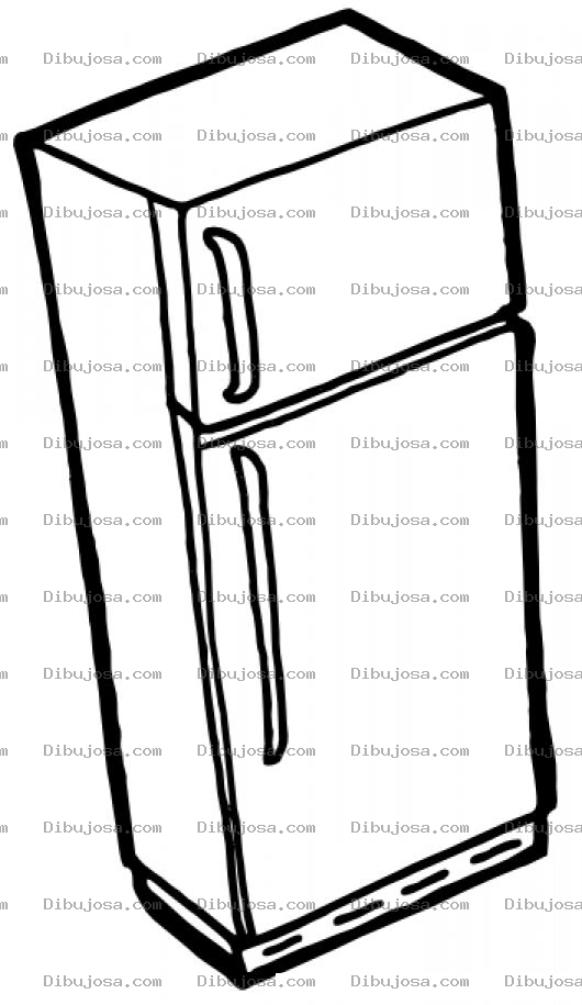 Dibujo para colorear Dibujo De Refrigeradora Para Pintar Y Colorear