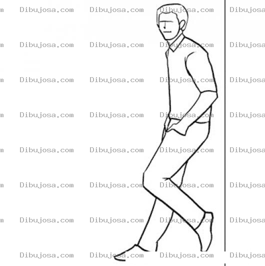 Dibujo para colorear Colorear Hombre Recostado En La Pared