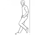 Dibujo para colorear Colorear Hombre Recostado En La Pared