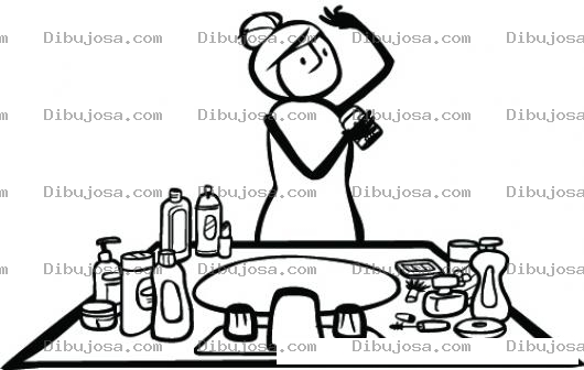 Dibujo para colorear Desodorante Femenino Dibujo De Mujer Echandose Antitranspirante En Los Sobacos Para Pintar Y Colorear Axilas De Mujer