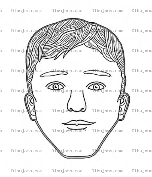 Dibujo para colorear Nino De Ojos Claros Para Pintar Y Colorear