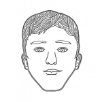 Dibujo para colorear Nino De Ojos Claros Para Pintar Y Colorear