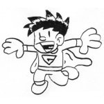 Dibujo para colorear Dibujo De Super Chico Para Pintar Y Colorear A Superboy