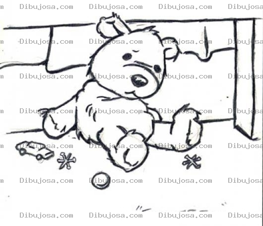 Dibujo para colorear Colorear Osito Triste Y Abandonado