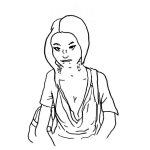 Dibujo para colorear Colorear Mujer Humilde