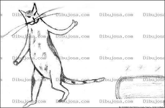 Dibujo para colorear Colorear Gato Caminando En Dos Patas